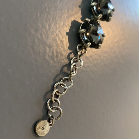 ⭐️ 3 for $30 SPECIAL ⭐️ Adjustable Gray Crystal and Silver Bracelet - Picture 4 of 5